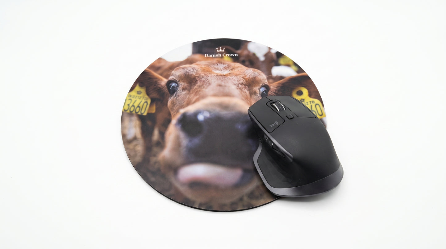 Cow Mouse Pad with Danish Crown logo