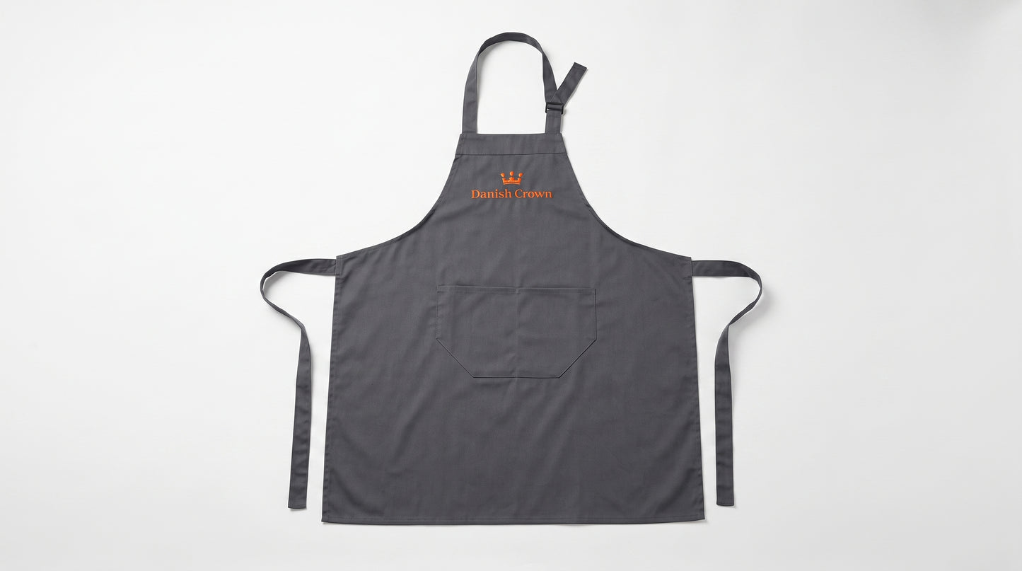 Chef’s apron size: 75 x 100 cm, incl. red Danish Crown embroidery at front