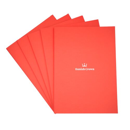 Orange sales folder A4 with Danish Crown logo front and back 40 pieces per pack