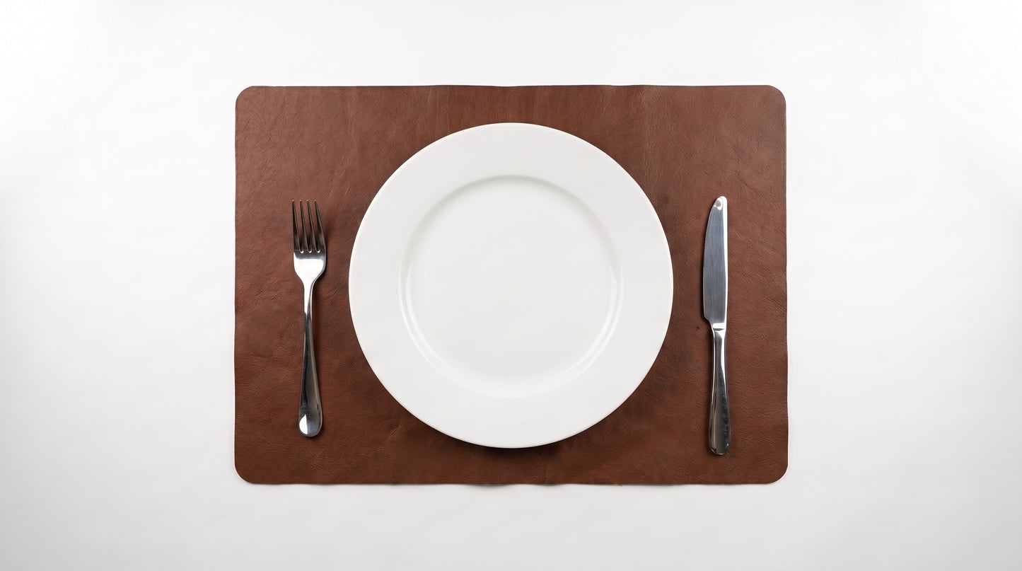 Leather Placemat by SPOOR. Sold in pairs of 2