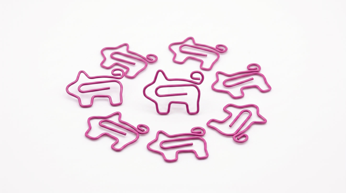 Paper Clips - Pig-Shaped. 100 pieces per pack