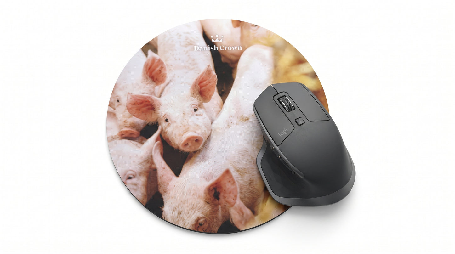 Pig Mouse Pad with Danish Crown logo
